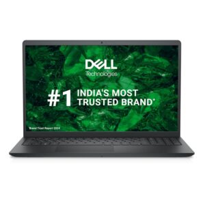 Dell Inspiron 15 3535 Laptop - 15.6 inch FHD (39.62cm) Display, AMD Ryzen 5 7520U, 8 GB RAM (2 DIMM Slots - Max Memory), 512 GB SSD, Win 11 + Office H&S 2021, Carbon Black, 1.67kg, for Students