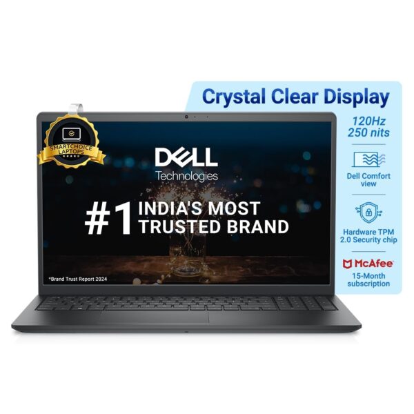 Dell vostro 3520 Core i3-1215U, 12th Gen (8GB RAM/512GB SSD/FHD/Window 11/MS Office' 21/15" (38 cm)/15 Month McAfee/Black/1.69kg Laptop