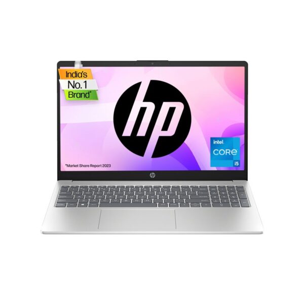 HP 15, 13th Gen Intel Core i5-1334U, 8GB DDR4, 512GB SSD, (Win 11, Office 21, Silver, 1.59kg), Anti-Glare, 15.6-inch(39.6cm), FHD Laptop, Intel UHD Graphics, Backlit KB, 1080p FHD Camera, fd0220TU