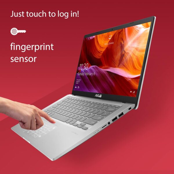ASUS VivoBook 14 (2021), AMD Ryzen 3 3250U, 14-inch (35.56 cms) FHD Thin and Light Laptop (8GB/256GB SSD/Office 2019/Windows 10/Integrated Graphics/Silver/1.6 Kg), M415DA-EK322TS - Image 3
