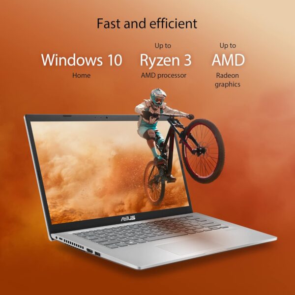 ASUS VivoBook 14 (2021), AMD Ryzen 3 3250U, 14-inch (35.56 cms) FHD Thin and Light Laptop (8GB/256GB SSD/Office 2019/Windows 10/Integrated Graphics/Silver/1.6 Kg), M415DA-EK322TS