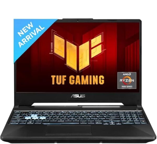 ASUS TUF Gaming A15, AMD Ryzen 7 7435HS, NVIDIA GeForce 4GB RTX 3050, 16GB RAM, 512GB SSD, FHD 144Hz 250 nits, 15.6", Windows 11, Black, 2.30KG, FA506NCR-HN075W Gaming Laptop