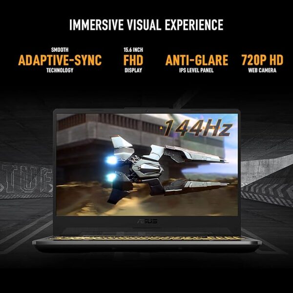 ASUS TUF Gaming A15, AMD Ryzen 7 7435HS, NVIDIA GeForce 4GB RTX 3050, 16GB RAM, 512GB SSD, FHD 144Hz 250 nits, 15.6", Windows 11, Black, 2.30KG, FA506NCR-HN075W Gaming Laptop - Image 2