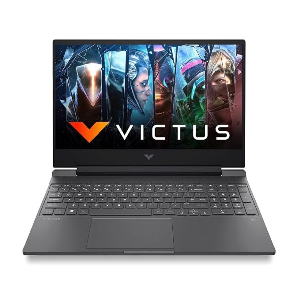 Side view of HP Victus Gaming Laptop Indore model FB0050AX showing sleek design and cooling vents