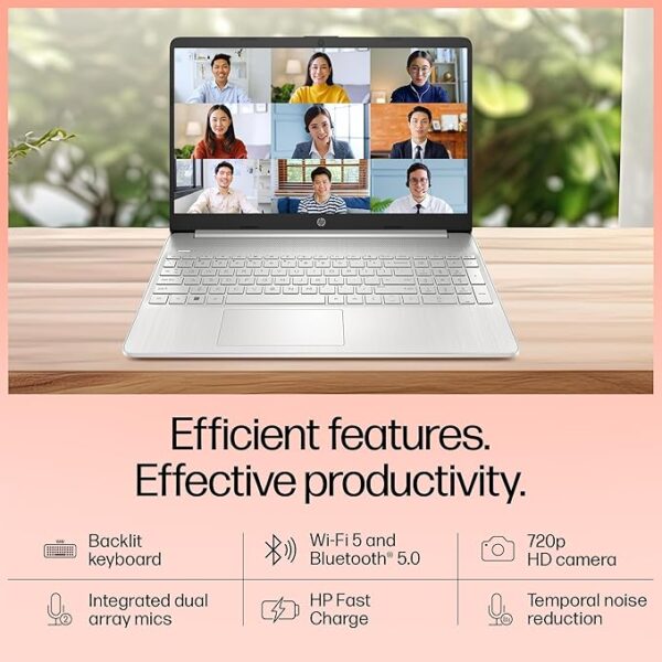 HP 15s Core i5 12th Gen (8GB RAM/512GB SSD/FHD/15.6" (39.6 cm)/Windows 11/MS Office/Backlit Keyboard/Silver/1.69 kg) fq5329TU Laptop - Image 2