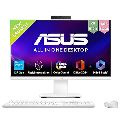 Asus New Laptop AiO V440, V440VAB-KWPC001WS 13th Gen Intel Core i3-1315U,23.8" FHD,100Hz,All-in-One PC(8GB RAM/512GB SSD.