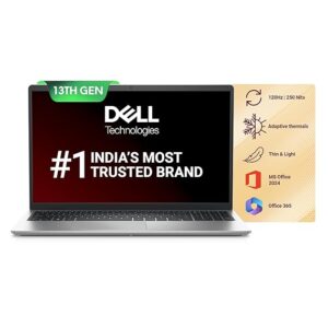 Dell New Laptop  Inspiron 3530, Intel Core i5-1334U, 13th Gen, 16GB RAM, 1TB SSD, FHD, 15.6"/39.62cm, Windows 11, MS Office 24, Silver, 1.62KG, Backlit Keyboard, McAfee 15 Month, Thin & Light Laptop