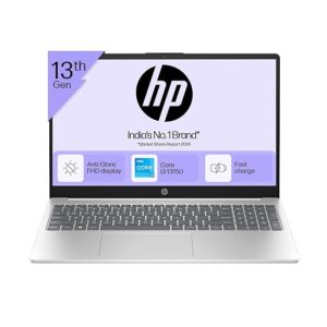 HP Laptop 15, fd-0019tu New Laptop 13th Gen Intel Core i3-1315U, 15.6-inch (39.6 cm), FHD, 8GB DDR4, 512GB SSD, Intel UHD Graphics, 1080p FHD Camera w/Privacy Shutter, Dual Speakers (Win 11, White, 1.6 kg),