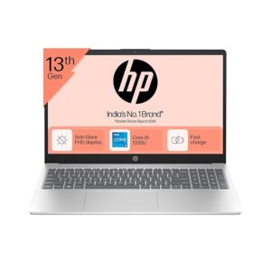 HP 15,  New Laptop 13th Gen Intel Core i5-1334U Laptop (8GB RAM, 512GB SSD), Anti-Glare, 15.6"/39.6cm, FHD, Win 11, MS Office 2021, Silver, 1.59Kg, Intel UHD Graphics, FHD Camera, Backlit KB, fd0220TU
