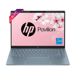 HP Pavilion Plus, ew0115TU New Laptop 13th Gen Intel Core i5-1335U Laptop (16GB RAM, 512GB SSD), Anti-Glare, WUXGA, 14"/35.6cm, Win 11, Office 2021, Blue, 1.38Kg, Intel Iris Xe Graphics, 5MP IR Camera,