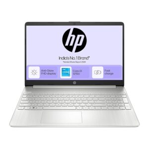 HP15s fq5327tu , New Laptop  12th Gen Intel Core i3-1215U, 8GB DDR4, 512GB SSD, (Win 11, Office 21, Silver, 1.69kg) Anti-glare, Micro-edge, 15.6-inch(39.6cm) FHD laptop, Intel UHD Graphics, HD camera, Backlit KB, fq5327tu