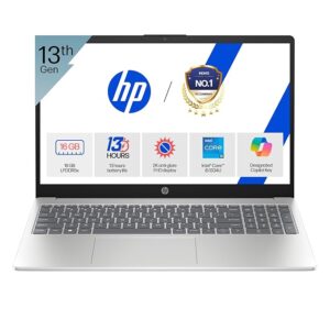HP OmniBook 5 (Previously Pavilion) ba1008TU  New Laptop  13th Gen Intel Core i5 1334U (16GB LPDDR5X,512GB SSD) 2K,IPS, 300nits, 16''/40.6cm, Win11,M365 Basic(1yr),Office Home24, Silver,1.79kg, Camera w/Shutter, ba1008TU