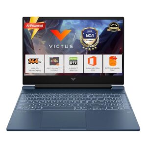 HP Smartchoice Victus, New Laptop AMD Ryzen 7  fb3134AX 7445HS, 6GB RTX 3050, 16GB DDR5(Upgradeable) 512GB SSD, FHD, 144Hz, 300 nits, 15.6''/39.6cm, Win 11, M365* Office24, Blue, 2.29kg, Gaming Laptop